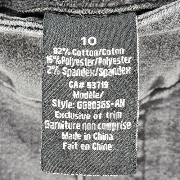 Golden Girls Clothing Women's Grey Embroidered Raw Hem Ankle Jegging Pant -10 - Picture 6 of 8